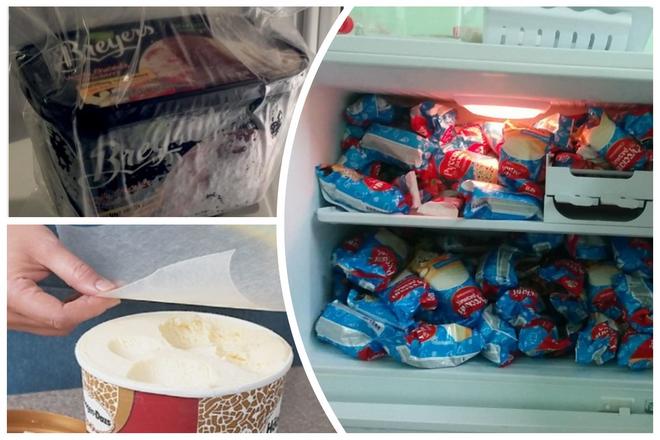хранение мороженого в холодильнике