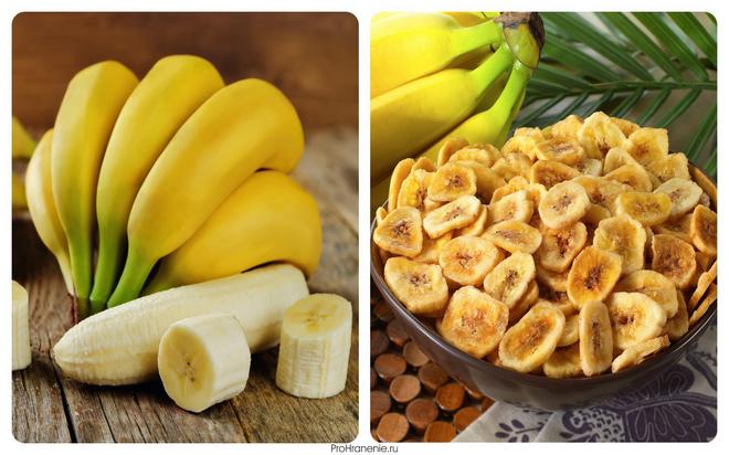 Список лучших фруктов для сушки Бананы
