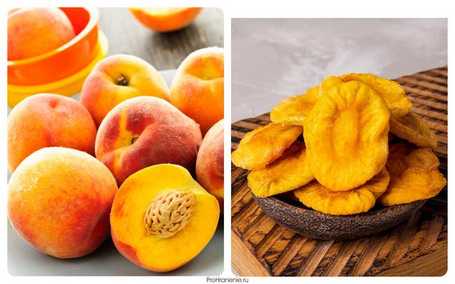 Список лучших фруктов для сушки Персики