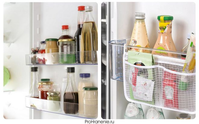Приправы следует хранить в дверце холодильника