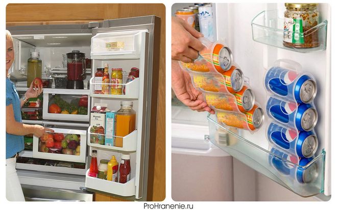 напитки следует хранить в дверце холодильника