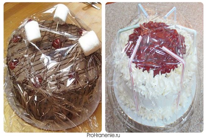 Как подготовить торт для хранения пленка