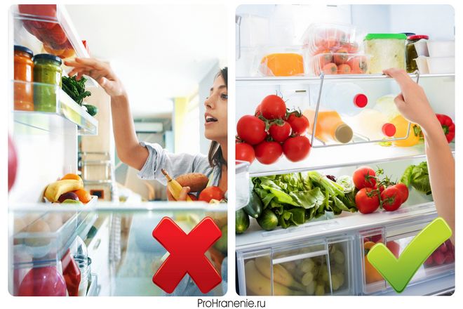 фрукты и овощи вы не должны хранить в дверце холодильника