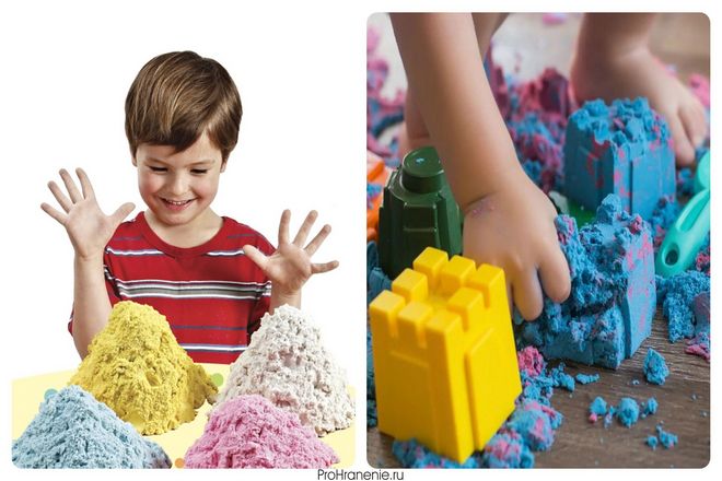 Кинетический песок – относительно новая игрушка, которая уже успела завоевать популярность как у детей, так и у взрослых! Она бывает самых разных цветов. И с этой "игрушкой" можно делать самые сумасшедшие вещи!