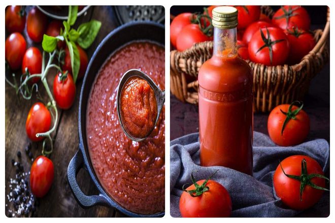Самым очевидным и основным в данном случае является томатный соус. Но сначала обратите внимание, что есть определенные различия между томатным соусом и томатной пастой. Поскольку последняя гуще первого.
