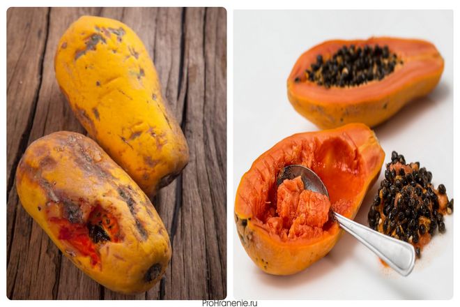 В частности, слишком зрелые папайи имеют интенсивный мускусный вкус. И иногда это становится невыносимо. Мякоть мягкая и приторно- сладкая. Без сомнения, его гнилой запах не является идеальным ароматом для еды.