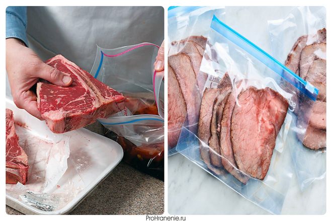 Сырое мясо имеет тенденцию сохранять свои качества дольше, чем приготовленное мясо при замораживании. Это связано с тем, что при приготовлении мясо теряет влагу, высыхая.