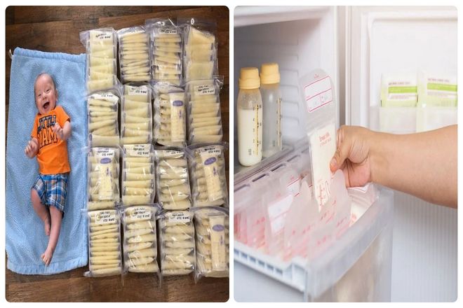 Некоторые пакеты можно прикрепить непосредственно к молокоотсосу. Чтобы вы могли собирать и хранить молоко в одном контейнере. Дайте молоку замерзнуть и выдавите воздух перед тем, как запечатать.